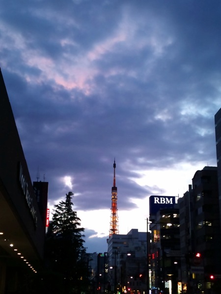 東京タワーを浜松町からトリミング画像