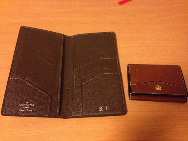 ルイ・ヴィトンとゴールドファイルの財布