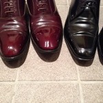 鏡面磨き後の靴