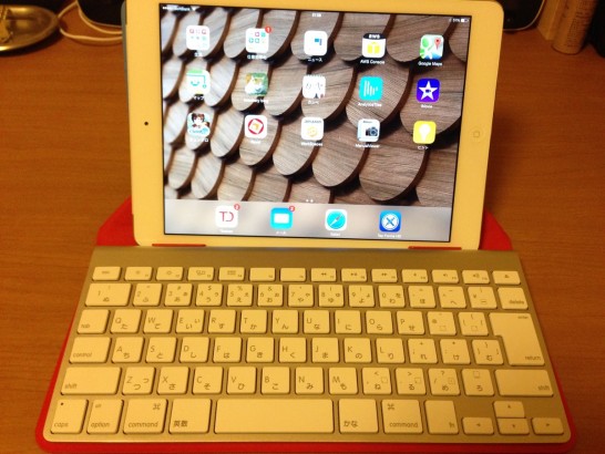 iPadとApple Wireless Keyboardとキーボードカバー