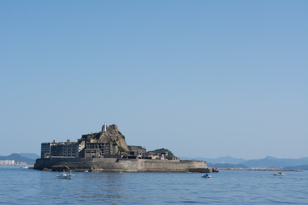 軍艦島の写真編集前